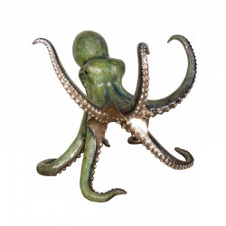 Bronze Green Octopus Sculpture (can be uses as dining table base)