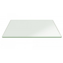 30" x 72" Rectangle 3/8" Thick Glass Top