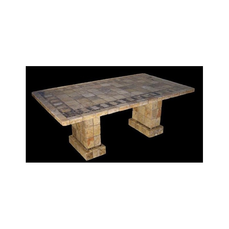Pompeii Stone Tile Counter Height Table Base Set