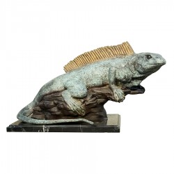 Bronze Table Top Iguana Sculpture