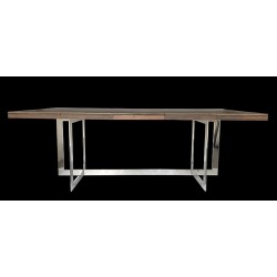 Milano Stainless Steel Dining Table Base (with Color Options) - Shown with Optional Table Top