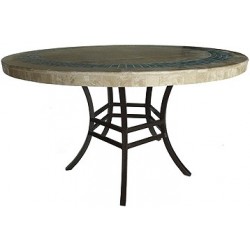 Katy XL Aluminum Table Base - Use with large solid table tops. Shown with Optional Mosaic Table Top.