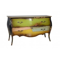 Artisan Custom Green and Yellow Distressed Finished Chest