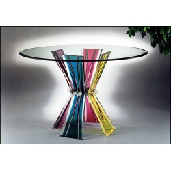 Colors Acrylic Dining Table 12 Color Options (with or without top)