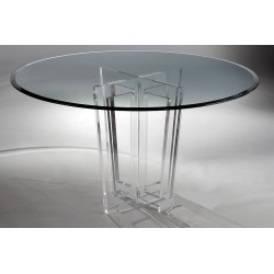 Four Cut Outs Acrylic Dining Table Base (with or without top)