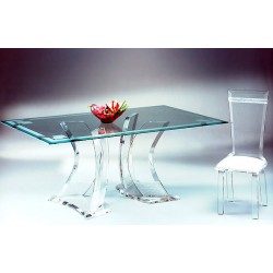 Two Towers Acrylic Dining Table (with or without top)