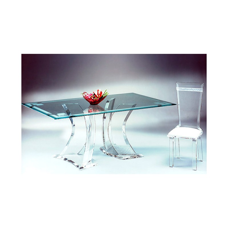 Two Towers Acrylic Dining Table (with or without top)