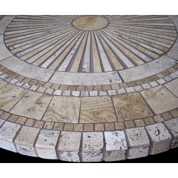 Sol Mosaic Table Top - Side View