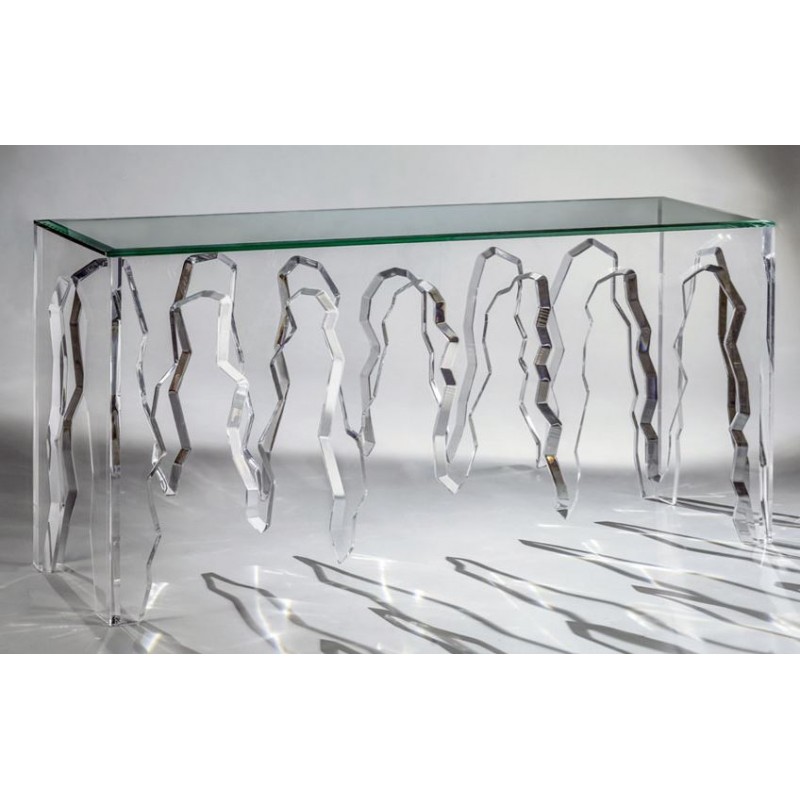 Frozen Icicle Acrylic Console Table (with or without top)