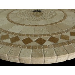 Pineapple Mosaic Table Top - Side View