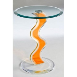 Orange Wave Acrylic Occasional Table