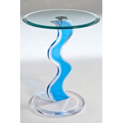 Blue Wave Acrylic Occasional Table