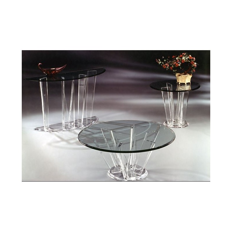 Quest Round Acrylic Coffee Table Base (with or without top)