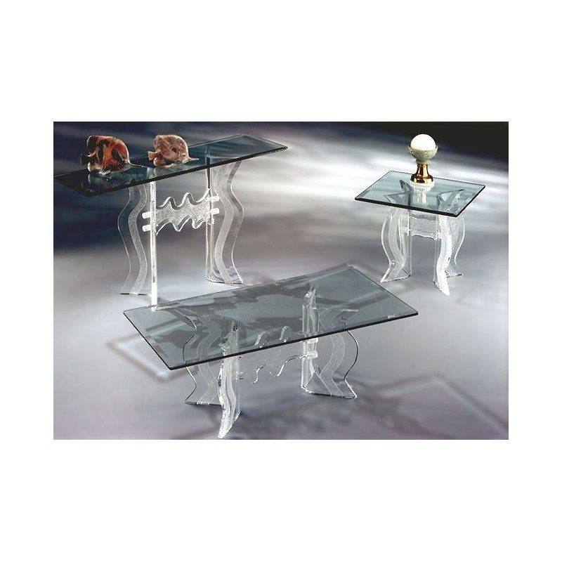 Crystallized Wave Acrylic Coffee Table Base (with or without top)