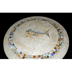 Mahi Mahi Multi Color Mosaic Table Top