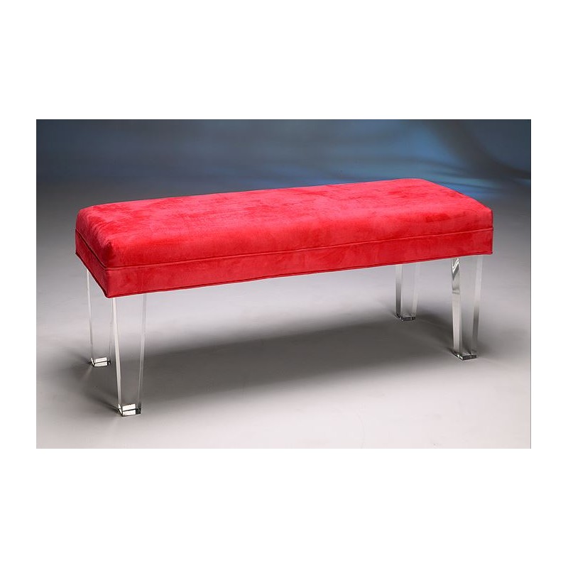 Acrylic Straight Bench with Fabric Choices