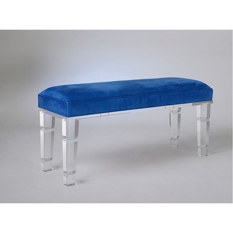Acrylic Classic Bench with Fabric Choices