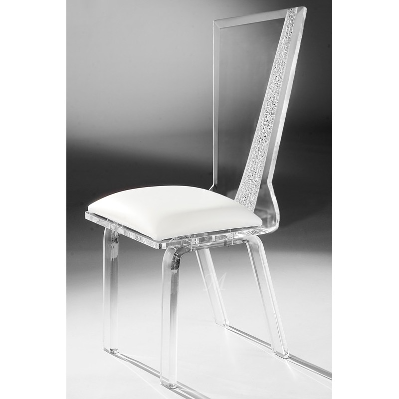 Acrylic Miami Dining Chair with Fabric Choices