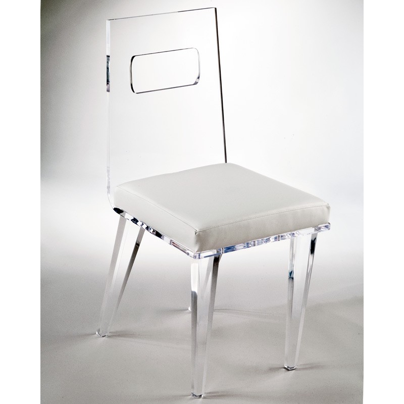 Acrylic Richard Dining Chair with Fabric Choices