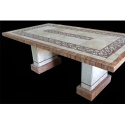 Claredon Mosaic Table Top - Shown with Optional Matching Pompeii Base Set