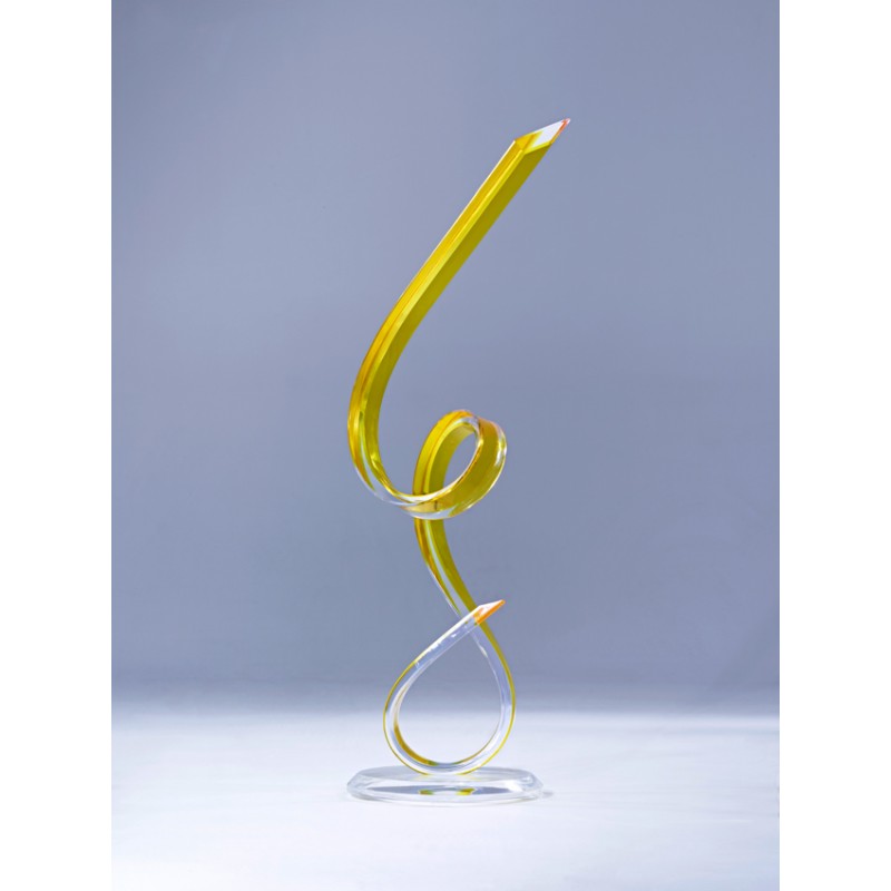 Calligraphy Acrylic Sculpture (with acrylic color choices)