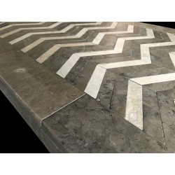 ZigZag Mosaic Table Top - Side View