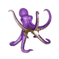 Bronze Purple Octopus Sculpture / Table Base