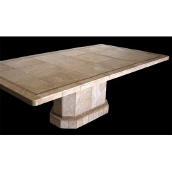 Palermo Mosaic Table Top - Shown with Optional Matching Roma Oval Table Base