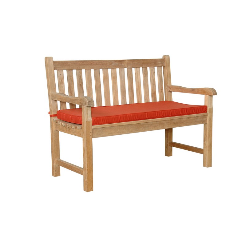 Classic Teak Wood Bench Shown with Optional Cushion