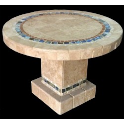 Devonaire Mosaic Table Top - Shown with Optional Matching Troy Table Base