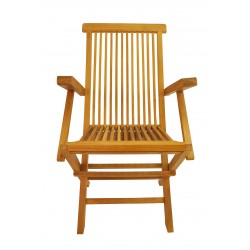 Classic Teak Wood Folding Armchair (price per 2 chairs)