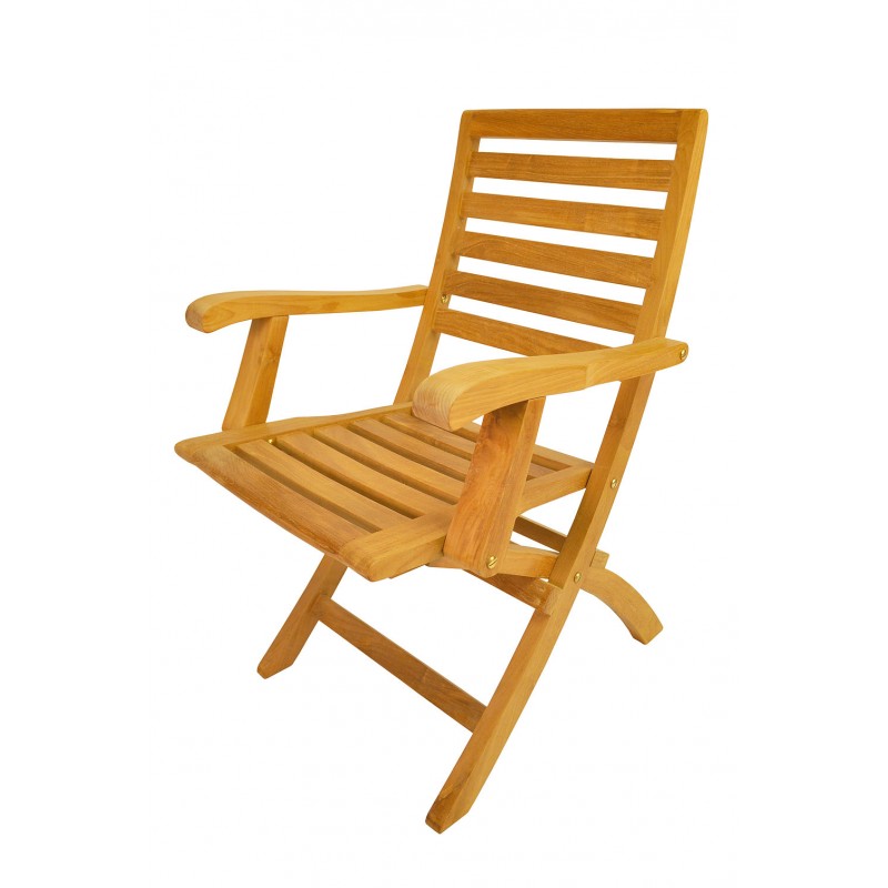 Andrew Teak Wood Folding Armchair (price per 2 chairs)