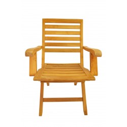 Andrew Teak Wood Folding Armchair (price per 2 chairs)