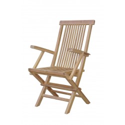 Bristol Teak Wood Folding Armchair