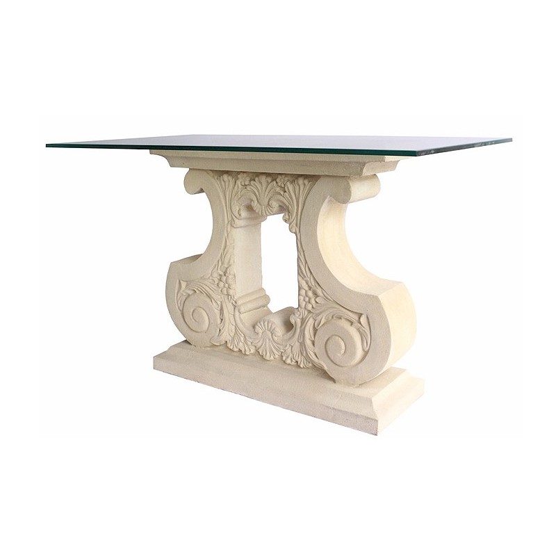 Scroll Limestone Dining Table Base