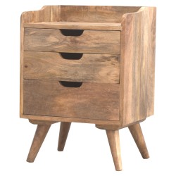 Gallery Back Nightstand with 3 Drawers