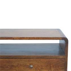 Chestnut Curved Console Table