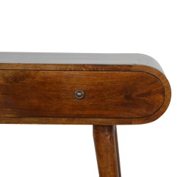 Chestnut Curved Edge Console Table