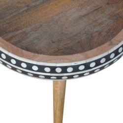 Bone Inlay Tray Style Accent Table