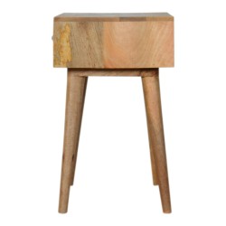 Bone Inlay Bedside / Accent Table with Nordic Style Legs