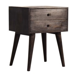 Ash Black Modern Solid Wood Bedside Table
