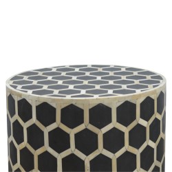 Bone Inlay Occasional Stool / Accent Table