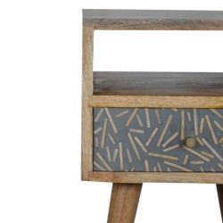 Mini Cement Chip Drawer Bedside Table