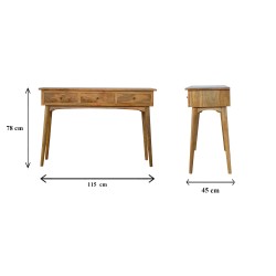 Nordic Style Console Table with 3 Drawers