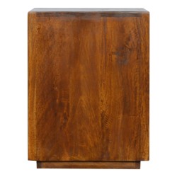 Chestnut Bedside Table with Gold Bar