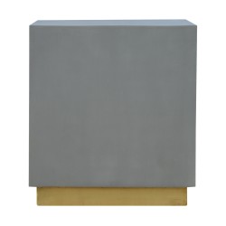 Cement Cube Open Bedside Table
