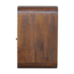 Chestnut Curved Edge Bedside / Accent Table