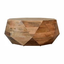 Geometric Solid Wood Coffee Table