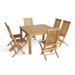 Windsor Classic Chair 7-Pieces Folding Dining Set