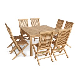 Windsor Classic Chair 9-Pieces Folding Dining Set